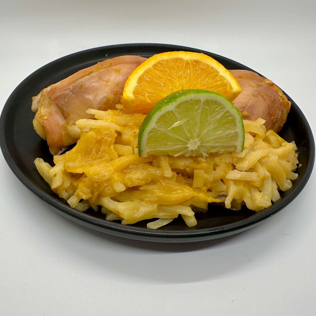 zesty baked chicken with soy sauce and lime juice marinade