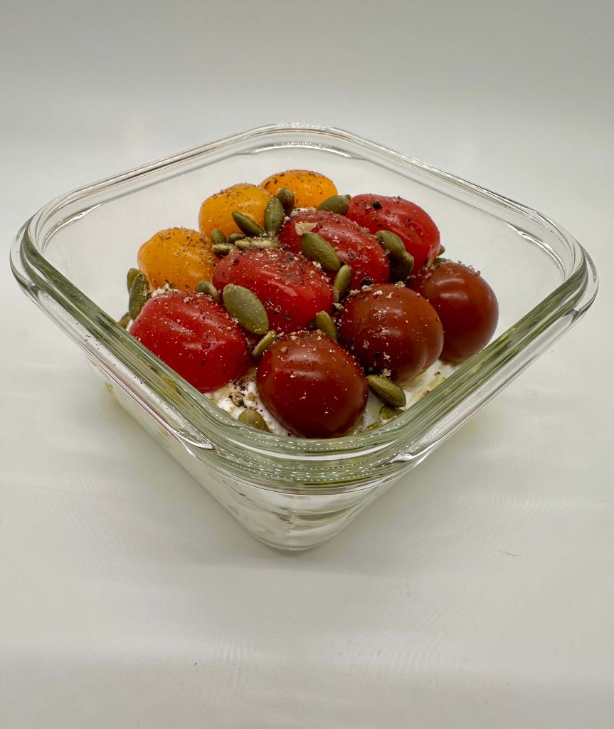 cottage cheese and tomatoes